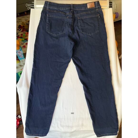 Tahari Women Skinny Jeans size 10 / 30 Navy Blue Mid Rise Stretch - Picture 11 of 12